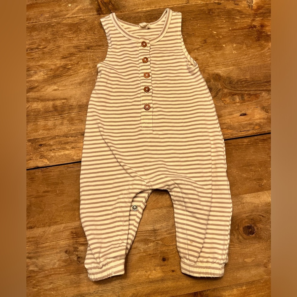 Quincy Mae striped sleeveless romper